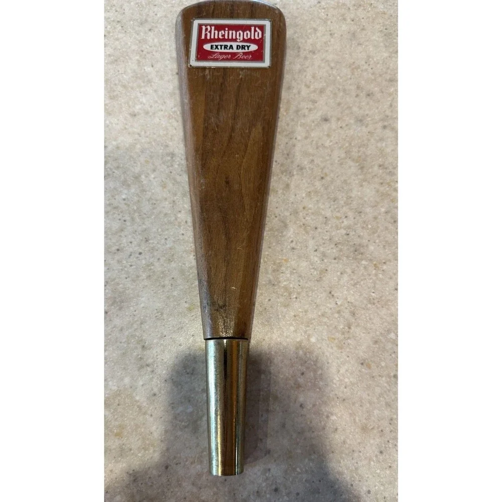 Rheingold Extra Dry Beer Tap Wooden Handle 12 inches Vintage breweriana pull